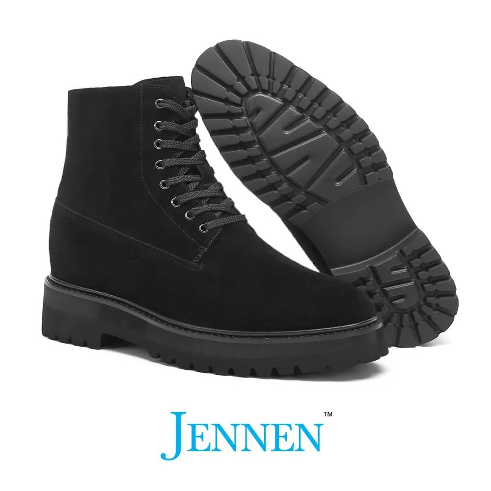 White Mountain Boots Mr. Moses 11cm | 4.33 inches Tallest Black Suede Elevator Boots