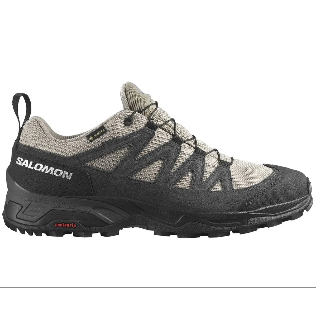 Salomon X Ward Leather Gore Tex Hiking Shoes Vintage Khaki Best Off Road Trail Running Shoes