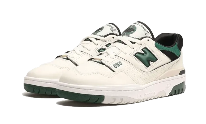 New Balance 550 Sea Salt Pine Green New Balance With Thick Sole