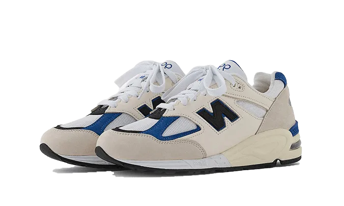 Best Men's New Balance Running Shoes New Balance 990 v2 Made In USA White Blue