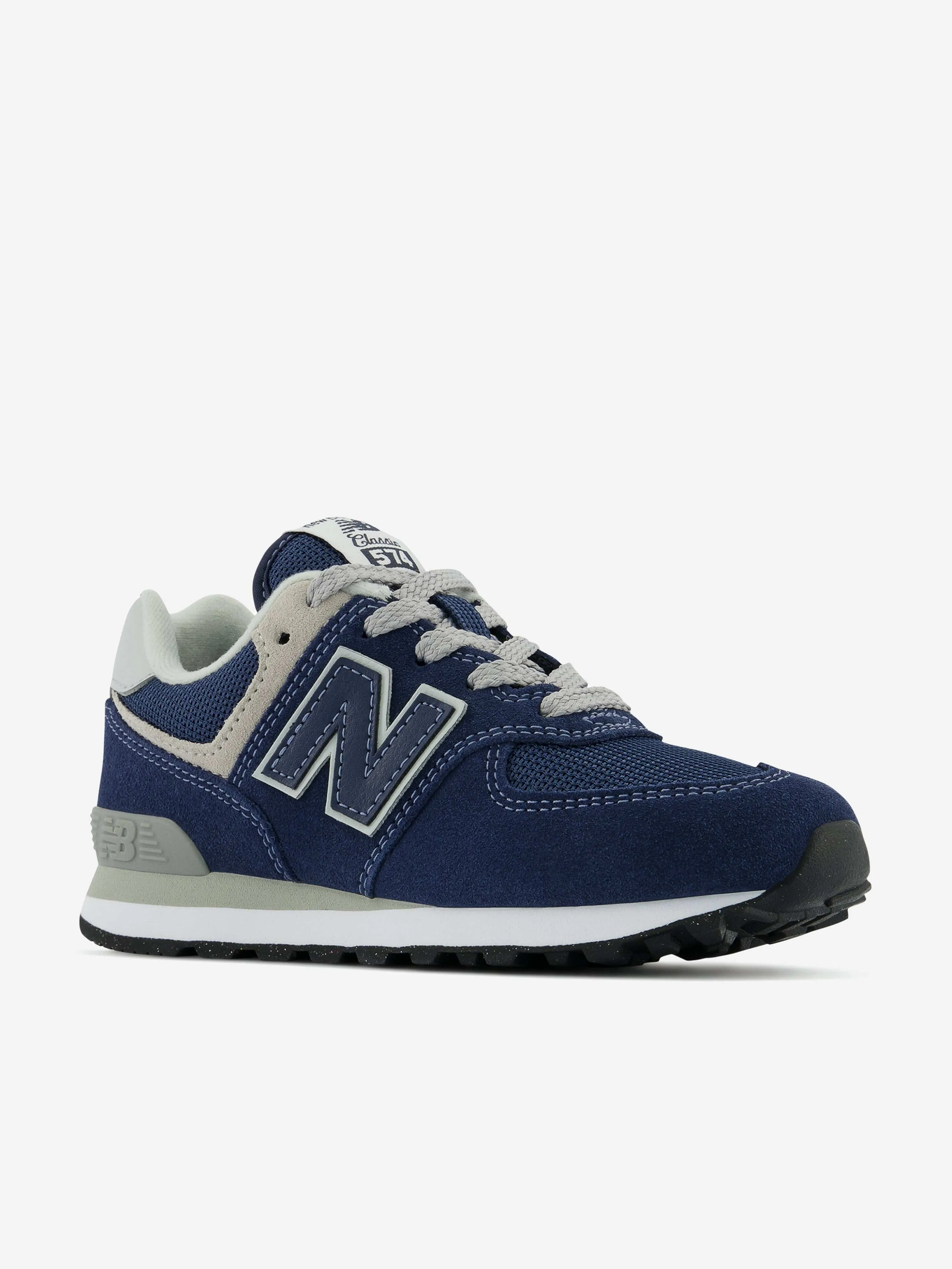 Nb Training Shoes New Balance Kids Suede 574 Trainers in Navy