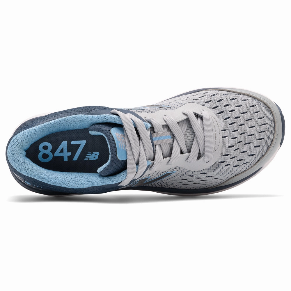 Superior Trail Running Shoes New Balance 847v4 Walking Shoe Light Aluminum Vintage Indigo/Team Carolina (Women's)