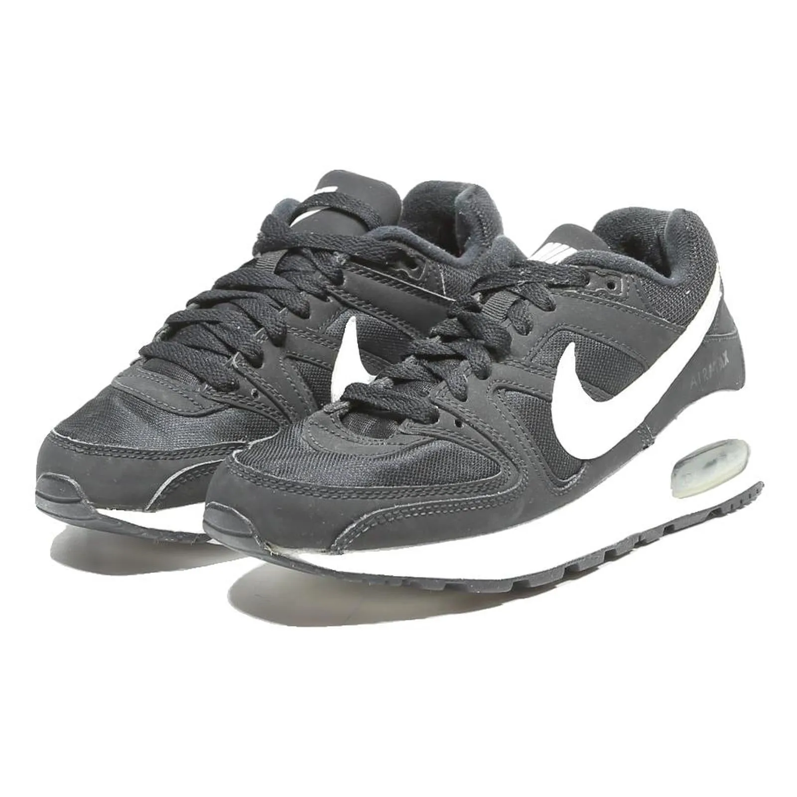 NIKE Air Max Boys Low Top Trainers Black & White Synthetic UK 4.5 Comfortable Reebok Nano Cross Training Shoes