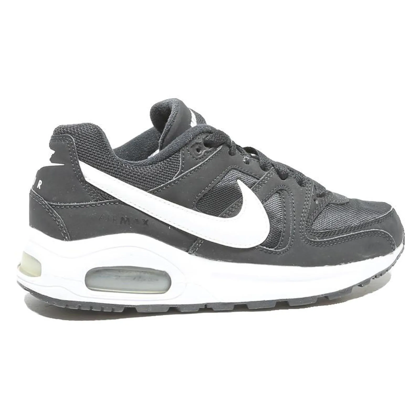 NIKE Air Max Boys Low Top Trainers Black & White Synthetic UK 4.5 Comfortable Best Shoes For Running Weight Lifting Cross Training