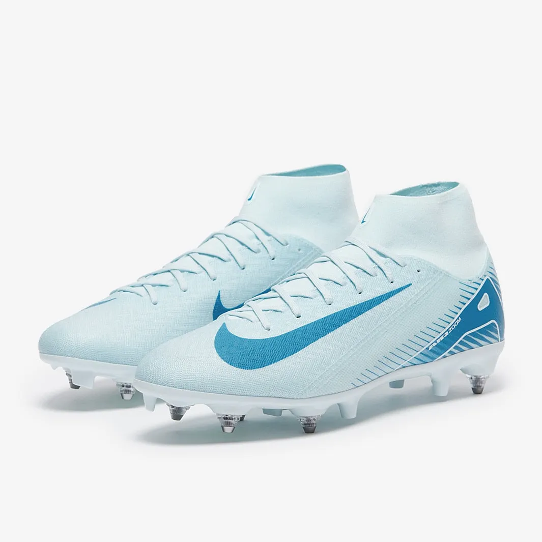 Youth Soccer Cleats With Sock Nike Air Zoom Mercurial Superfly 10 Academy SG-Pro Anti-Clog
