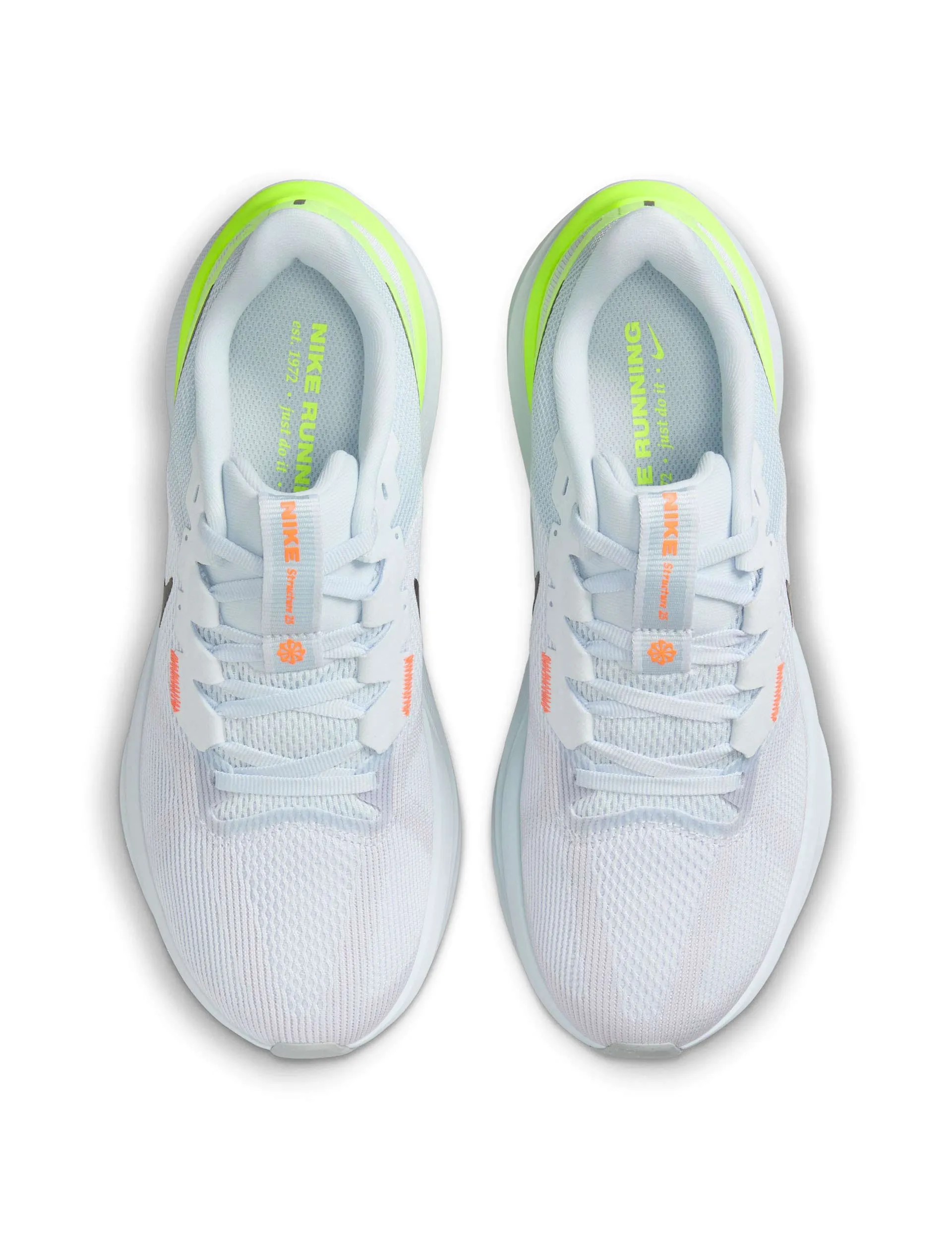 Nike Shoes Extra Wide Structure 25 Shoes - Blue Tint/Volt/Total Orange/Black