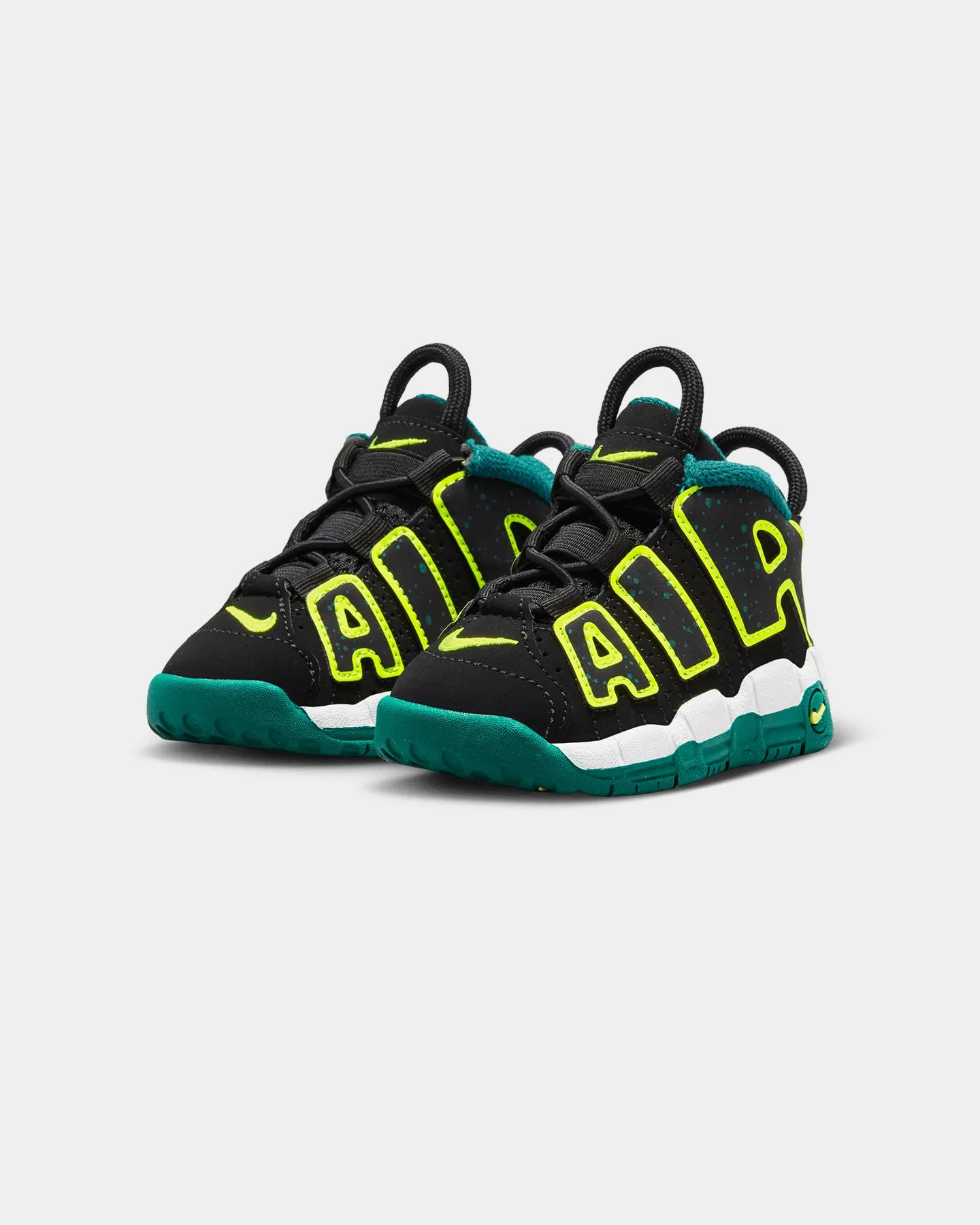 Brewster Casual Shoes Nike Infants' Air More Uptempo (TD) Black/Volt/Geode Teal