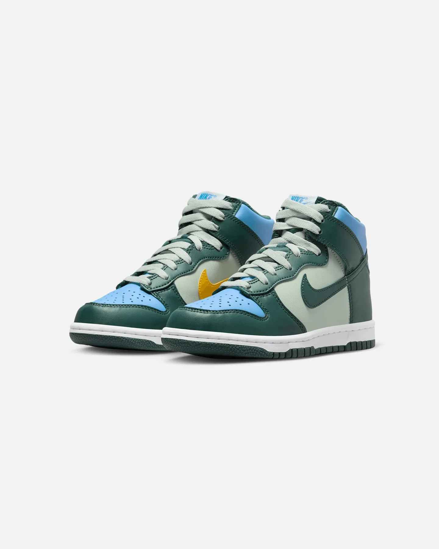Nike Kids' Dunk High (GS) Deep Jungle/University Blue Casual Boots Shoes