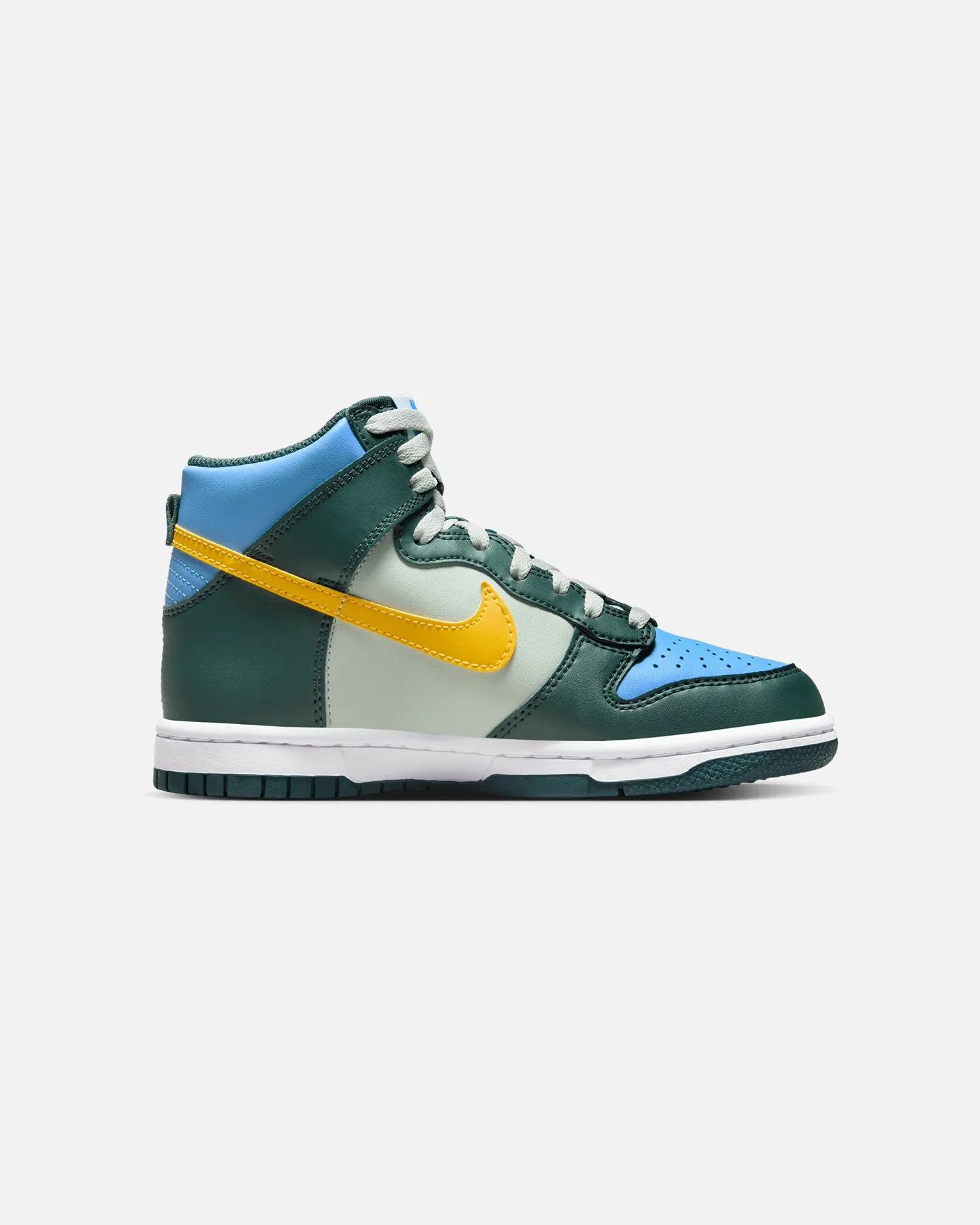 Nike Kids' Dunk High (GS) Deep Jungle/University Blue Originals Campus Oos Casual Shoes
