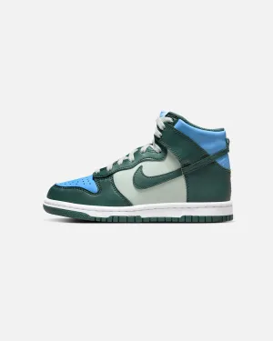 Casual Shoes Trend Nike Kids' Dunk High (GS) Deep Jungle/University Blue