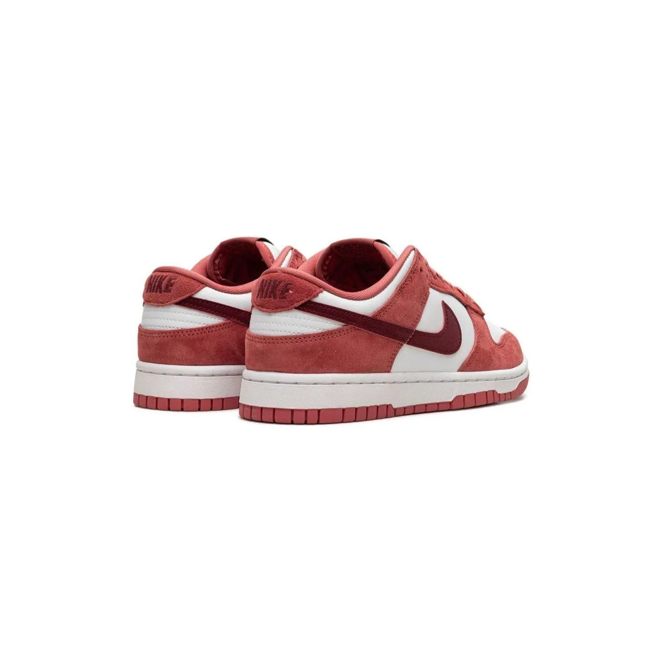 Nike Women's Dunk Low Valentines Shoes - White / Team Red / Adobe / Dragon Red Nike Shoes Banned