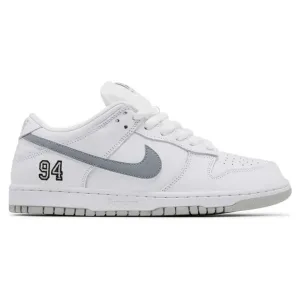 Nike Shoes In Wide Width Nike SB Dunk Low Supreme 94 White Metallic Silver HQ8487 100