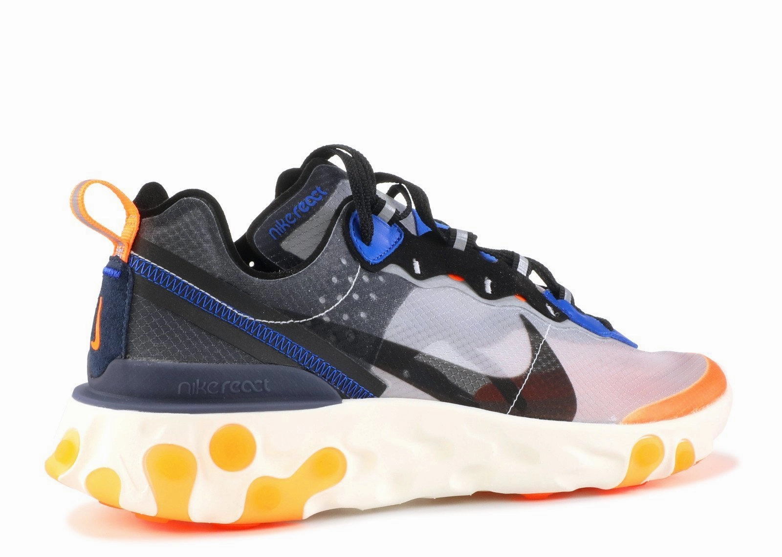 Vintage Nike Air Shoes Men NIKE React Element 87 Thunder Blue-Total Orange