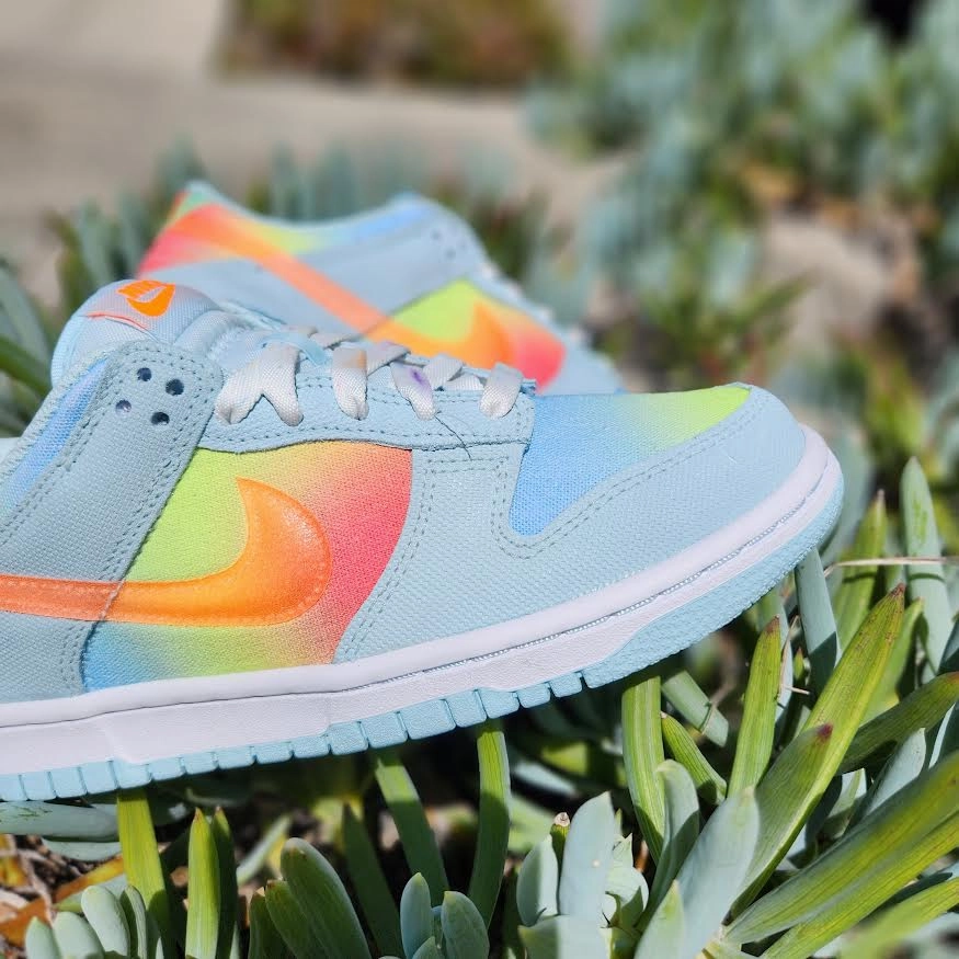 Heel Tennis Shoes Nike Nike Dunk Low GS 'RAINBOW'