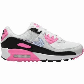 Air Max 90 Women (Pink/Black/White) Nike Shoes Mid