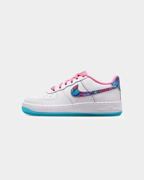 Nike Kids' Air Force 1 (GS) White/Multi-Coloured Special Edition Basketball Shoes