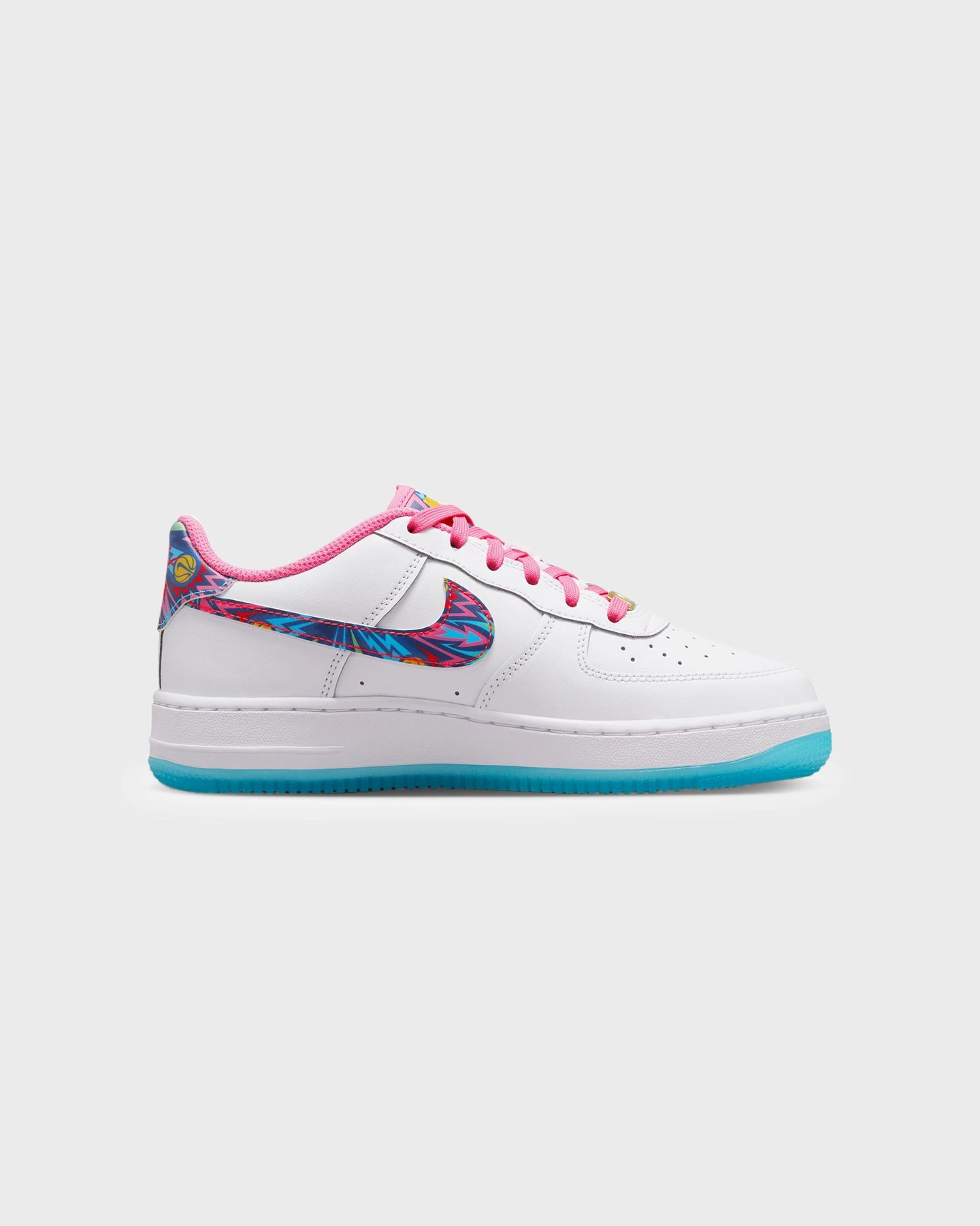 Basketball Shoes Size 10 Nike Kids' Air Force 1 (GS) White/Multi-Coloured