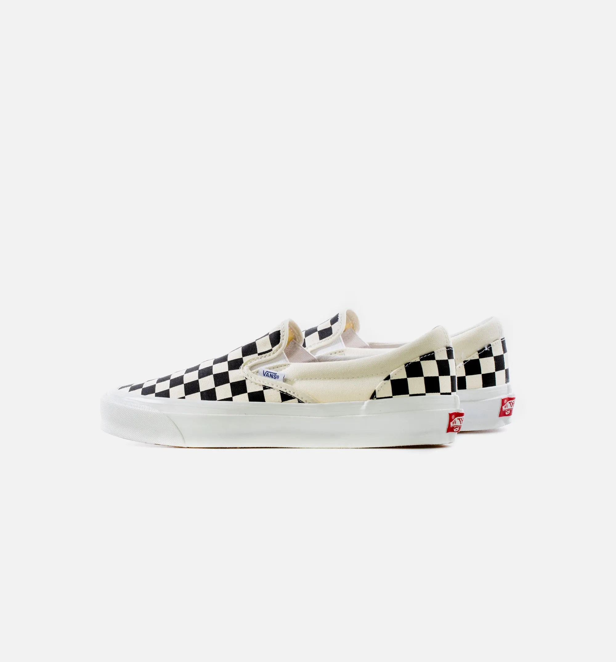 All Skate OG Classic Slip On LX Checkered Mens Skate Shoe - Black/Cream
