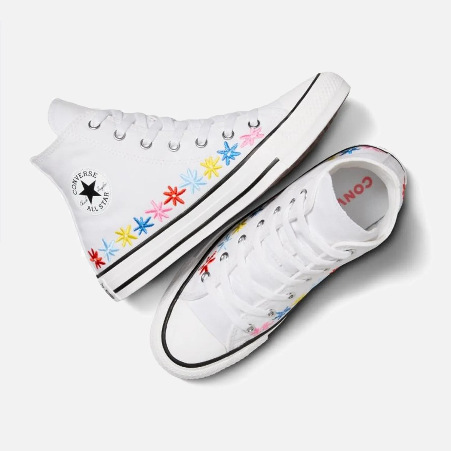 Older Kid's Converse Chuck Taylor Hi White Floral Training Shoes Hyrox