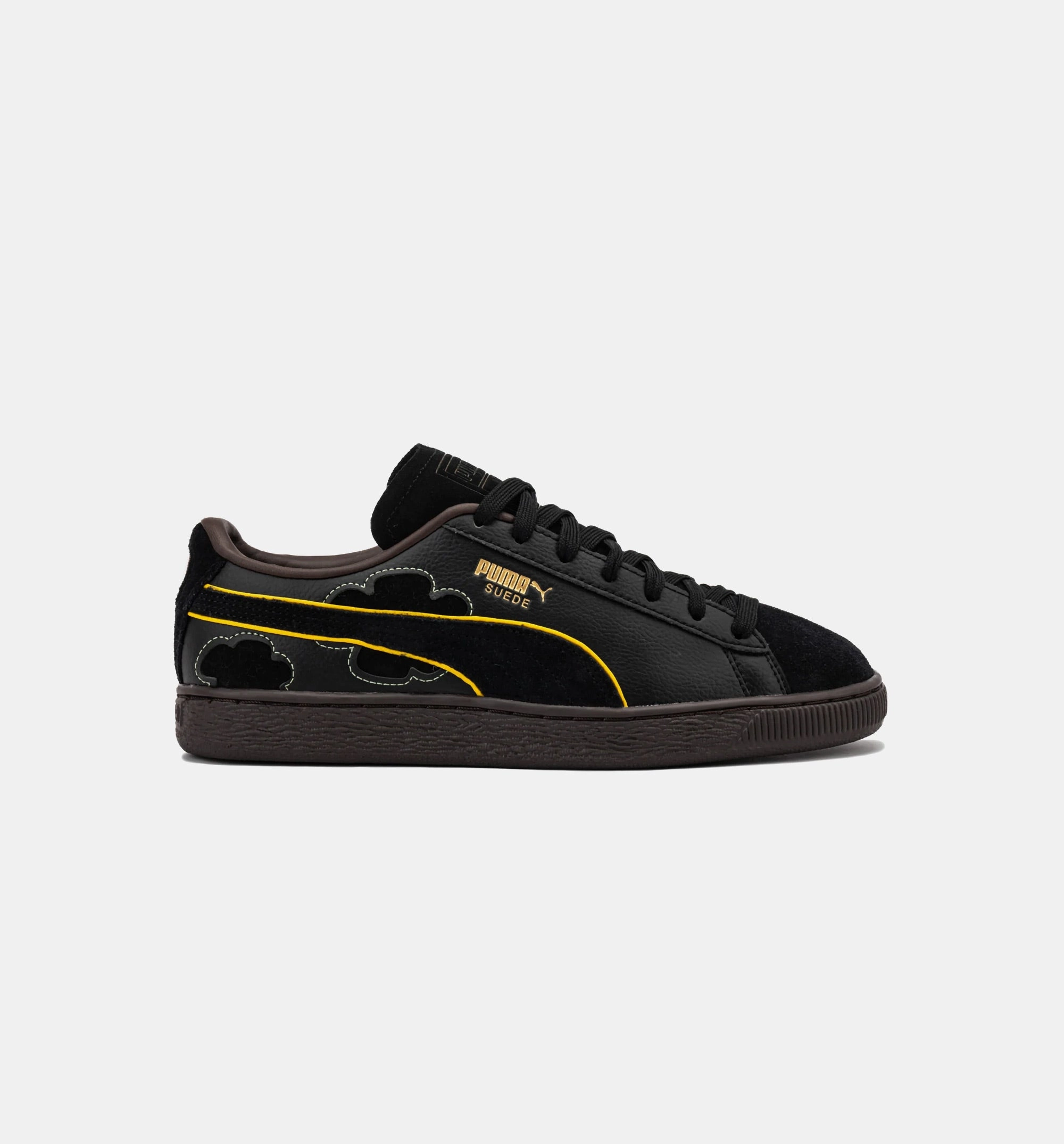 Puma Electrify Nitro 3 Running Shoes One Piece Suede Blackbeard Teech Mens Lifestyle Shoe - Black/Dark Chocolate