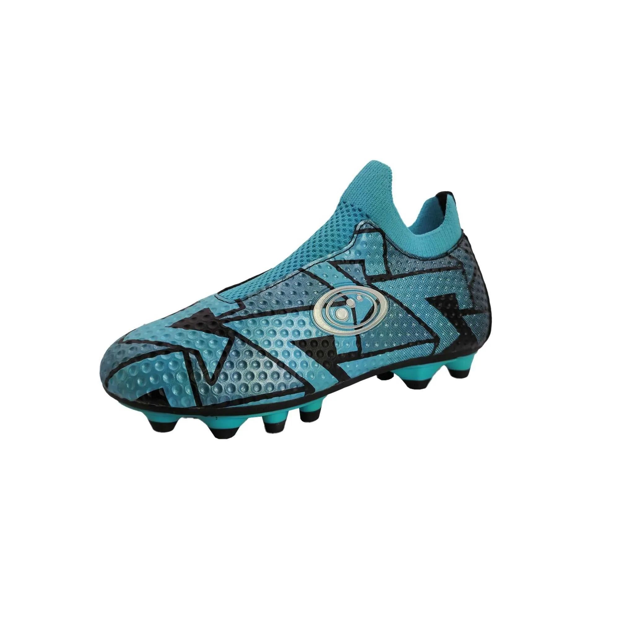 Soccer Cleats Purple Optimum Aztec Laceless Junior Firm Ground Football Boots