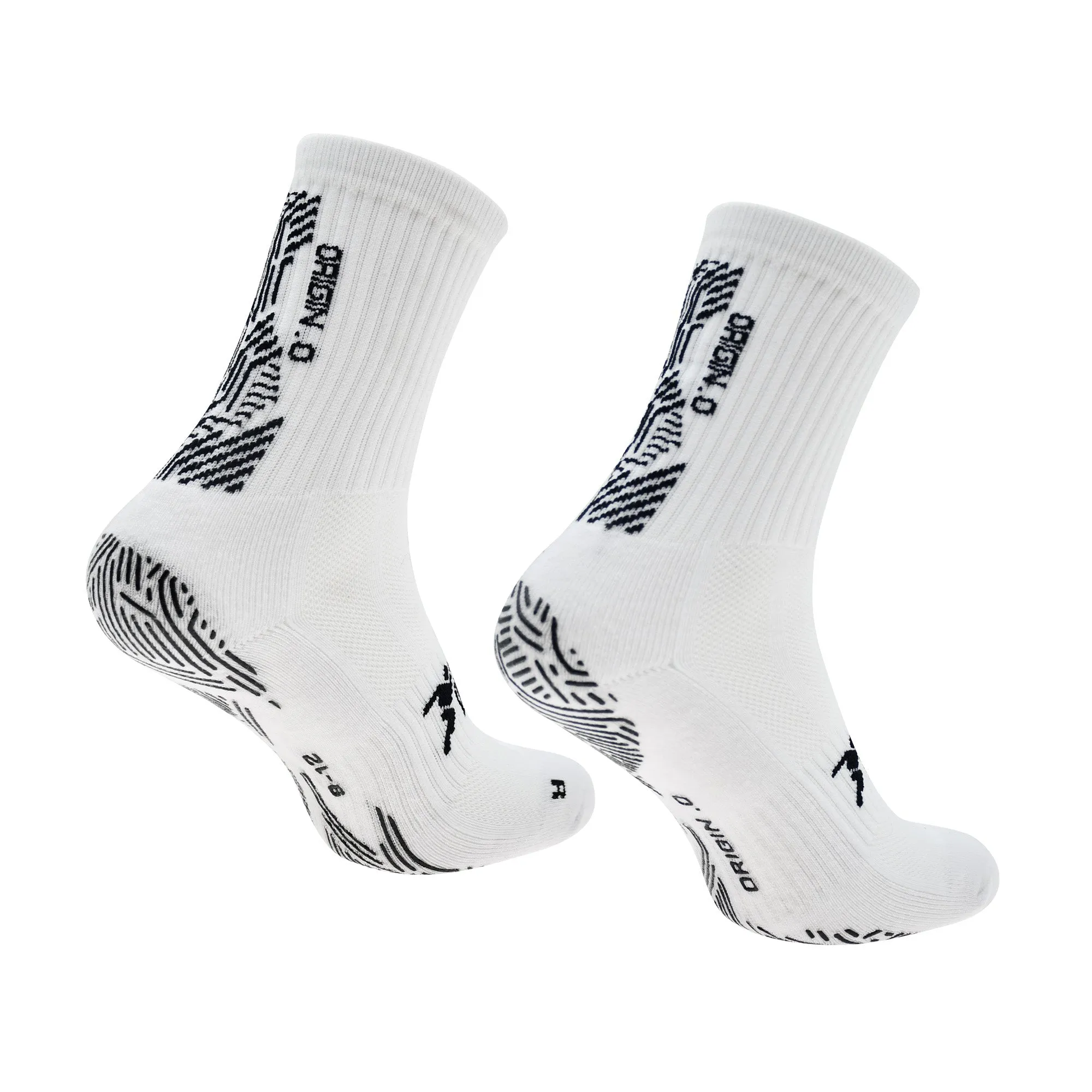 Football And Soccer Cleats Difference Origin.0 Grip Socks (White)