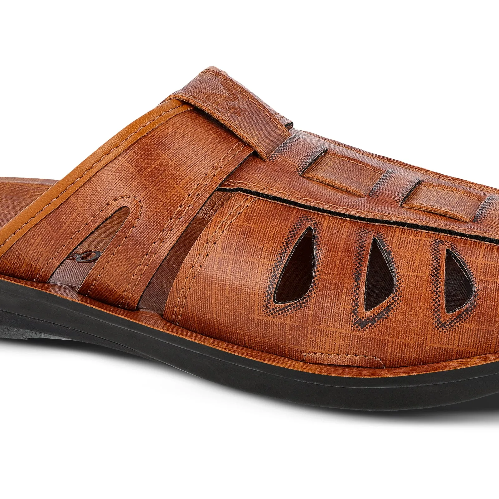 Sandals Wedding Price List Walkaroo Men Fishermen Cut Slide Sandals  - WG5309 Tan