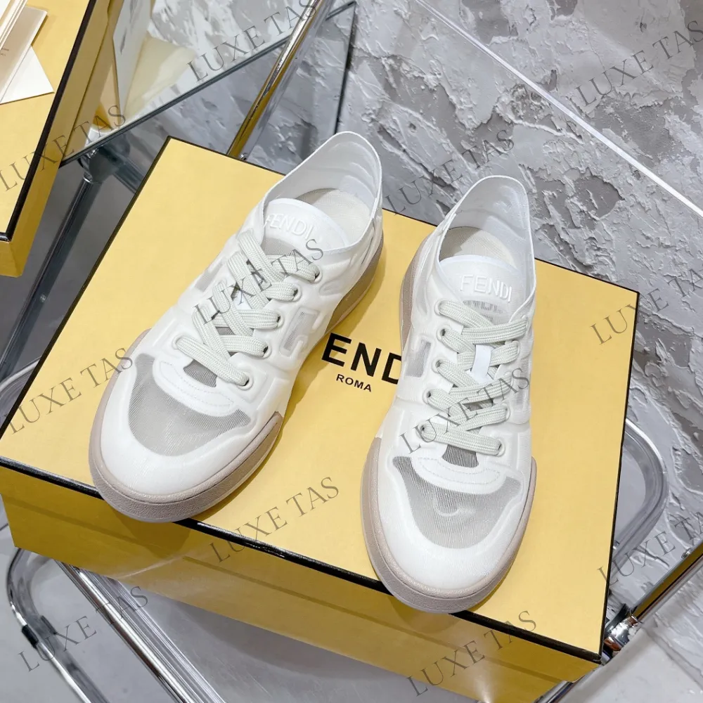 White Mesh Low Tops FF Match Designer Sneakers for Women Casual Dress Shoes Size 15