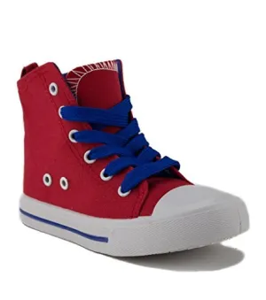 Little Kids Girl's Boy's Poppy-01 Canvas Hi Top Zipped Sneakers Boots Shoes Work Boots Composite Toe