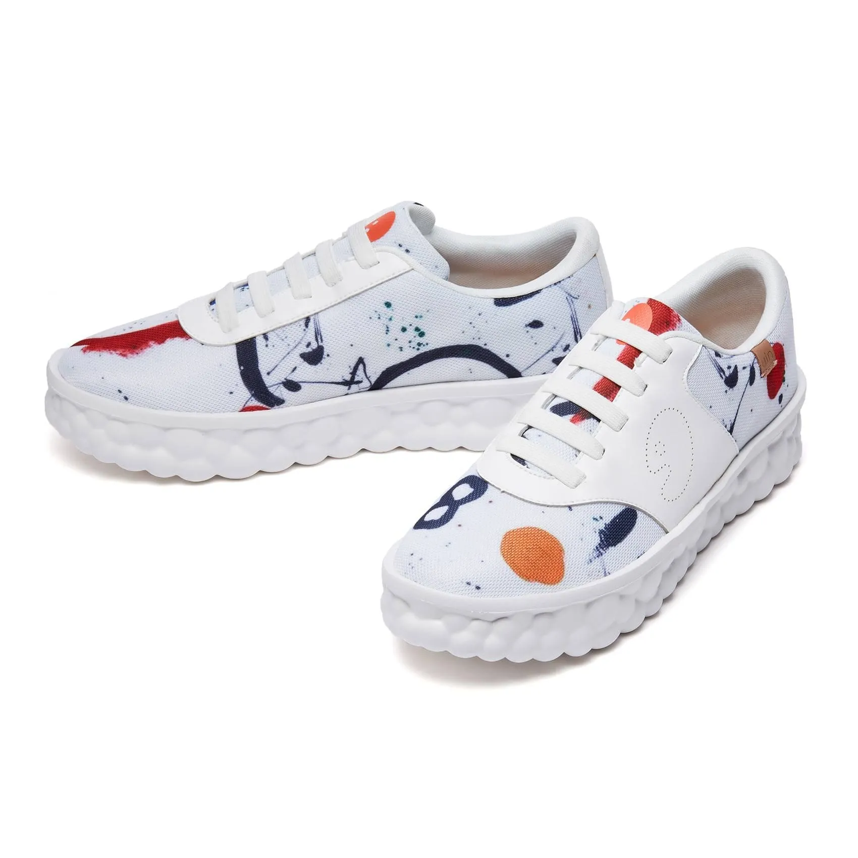 Brush Strokes Las Ramblas II Men Skate Shoes With Pocket In Tongue