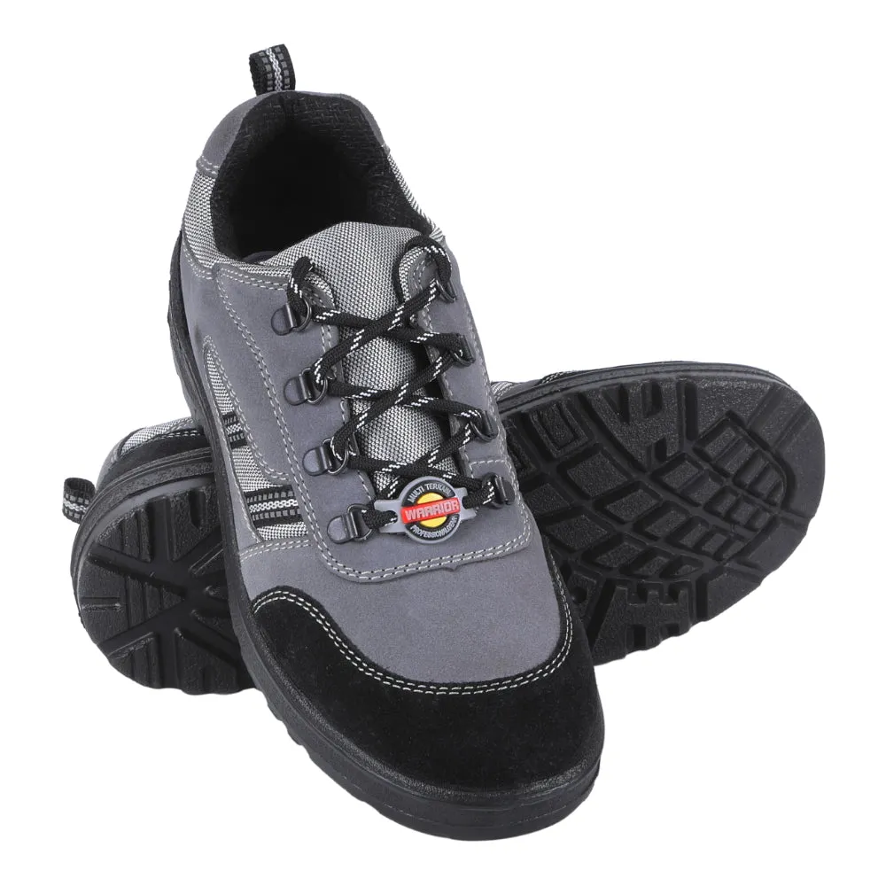 Warrior Grey Steel Toe Industrial Safety Shoe for Men 98-254 By Liberty Rugged Boots