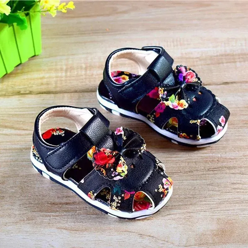 Strappy Comfort Sandals Floral Toddler Kids Sandals - Girls