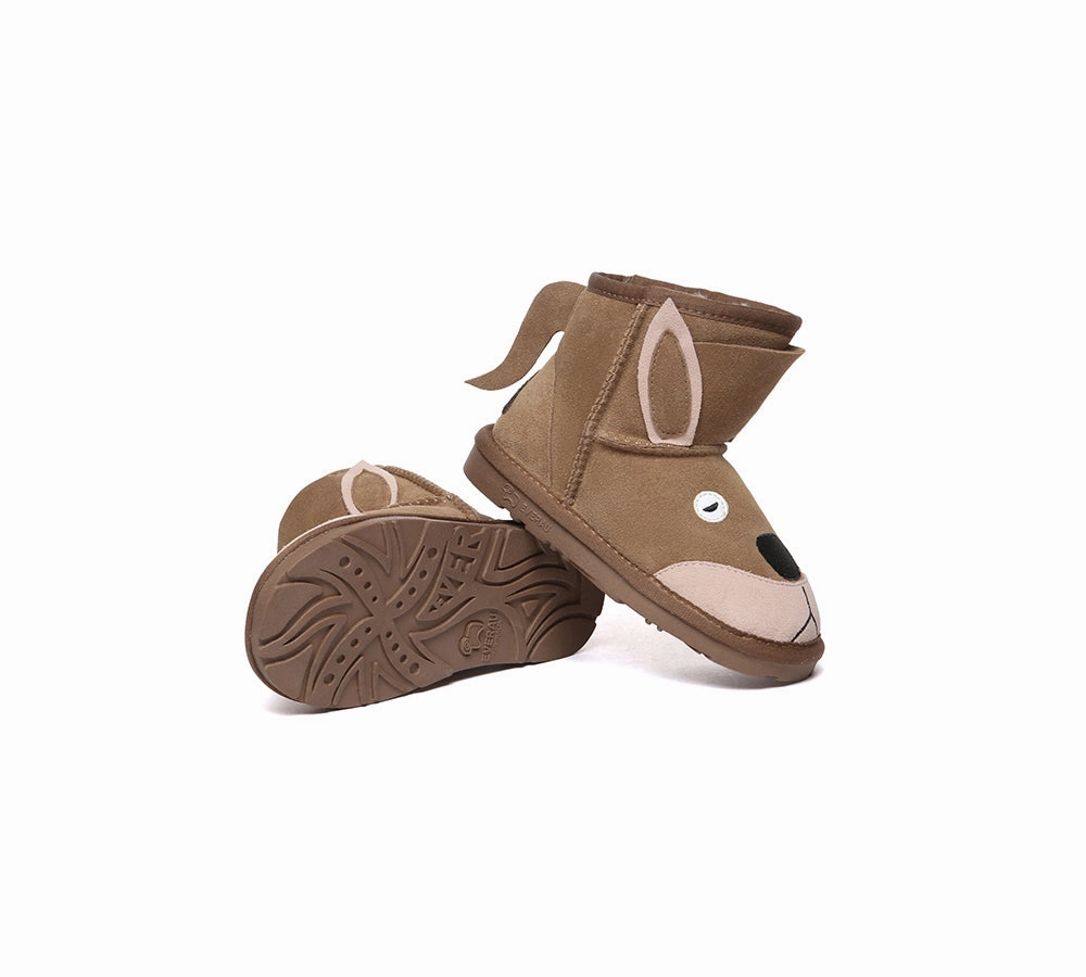 Low Price Rain Boots UGG Boots Kids Sheepskin Wool Kangaroo Kids Plus