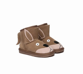 UGG Boots Kids Sheepskin Wool Kangaroo Kids Plus Rain Boots And Jeans