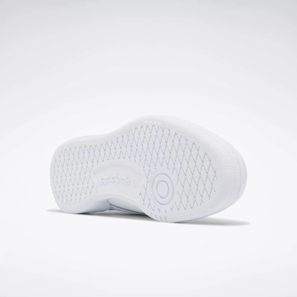 Reebok Junior Club C Triple White Shoes Top Ten Skate
