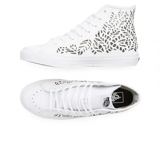 Sweet Casual Shoes VANS | SK8-HI DECON (CUTOUT)| LEAVES/WHITE