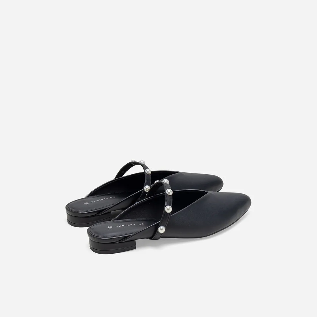 Black Ugg Slides Nyla Pearl Mules