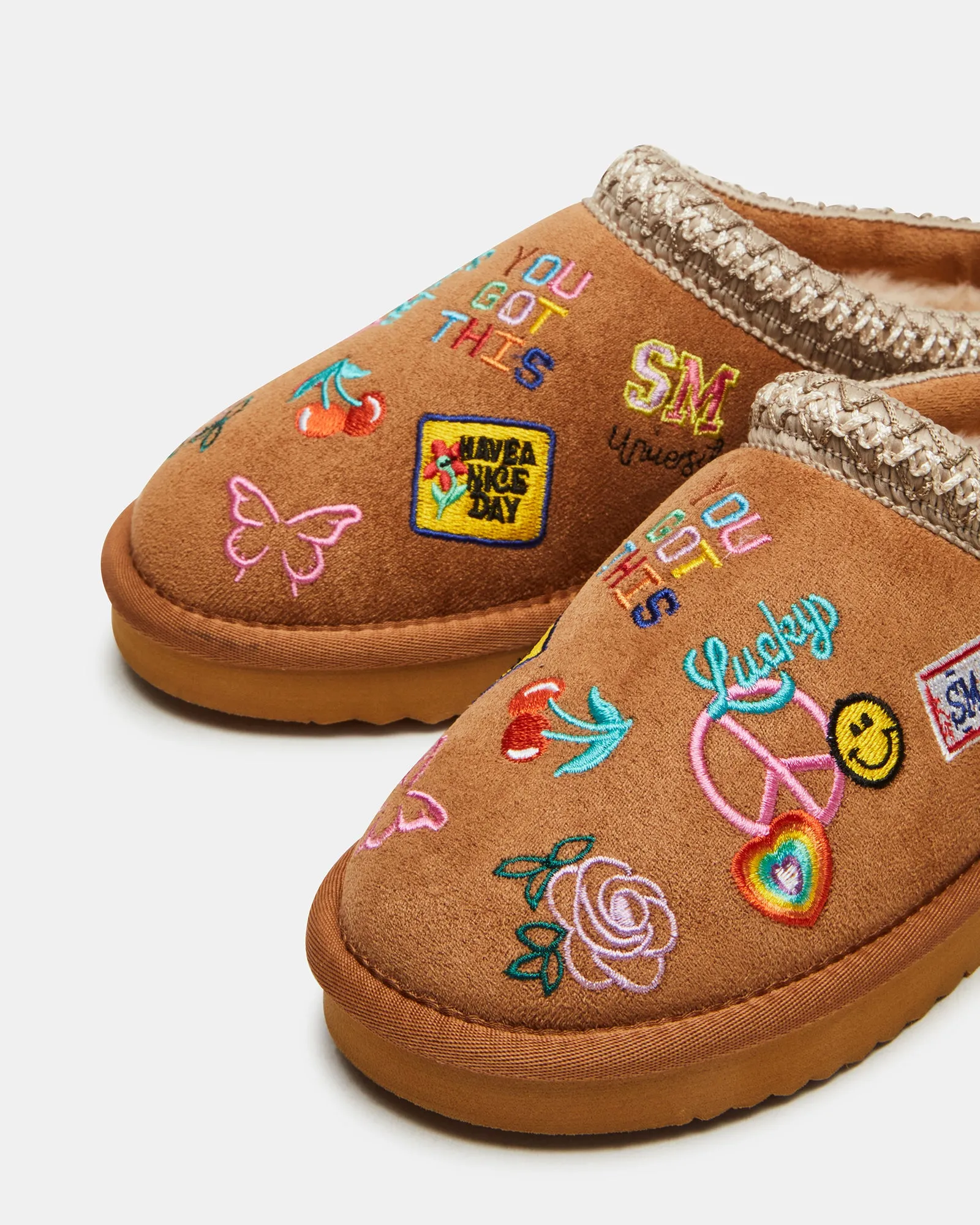 KIDS' SELENA COGNAC MULTI Slippers For Achilles Tendonitis