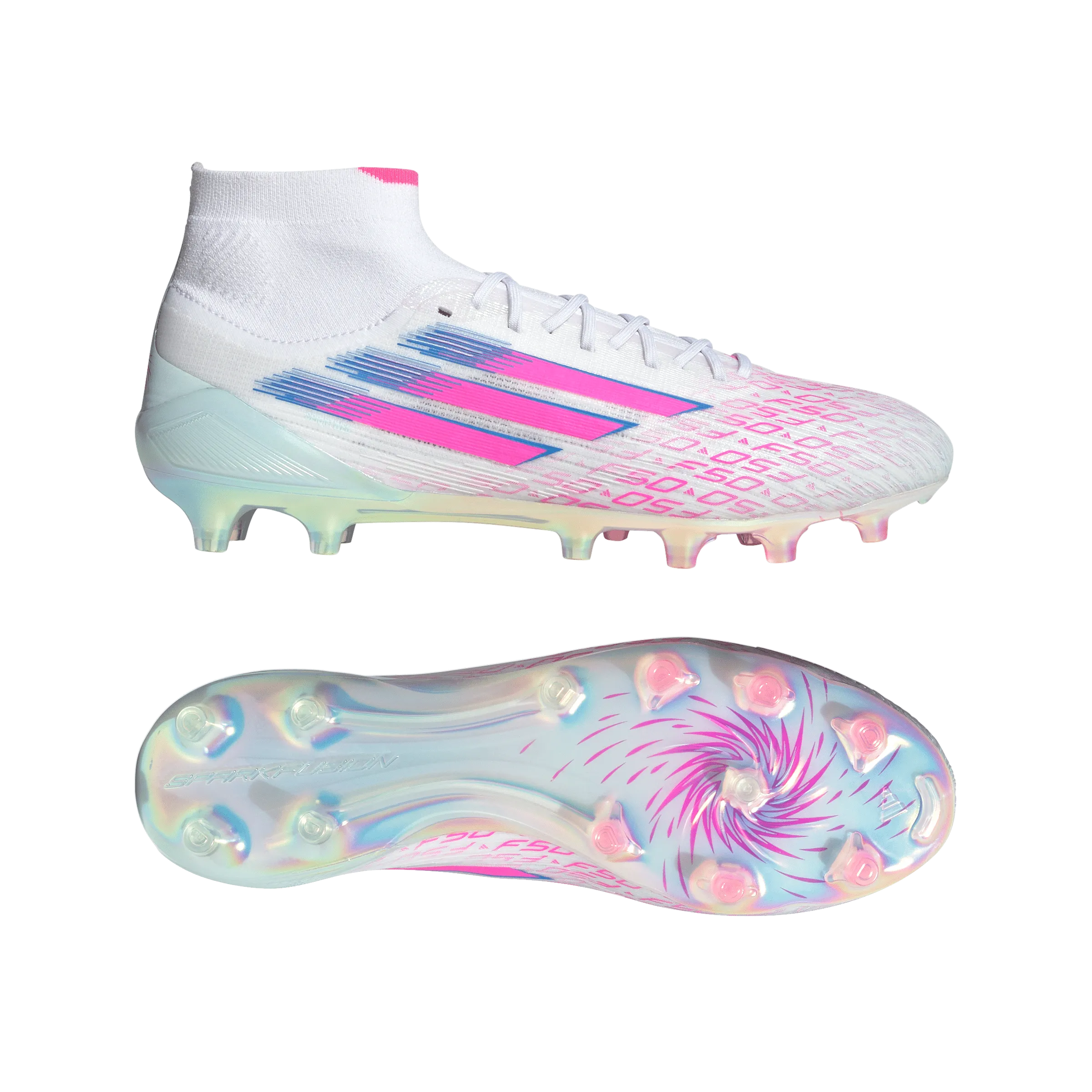 Phantom Flyknit Soccer Cleats F50 Sparkfusion Elite Mid Women's FG/AG - Trinity Rodman Special Edition (JH7650)