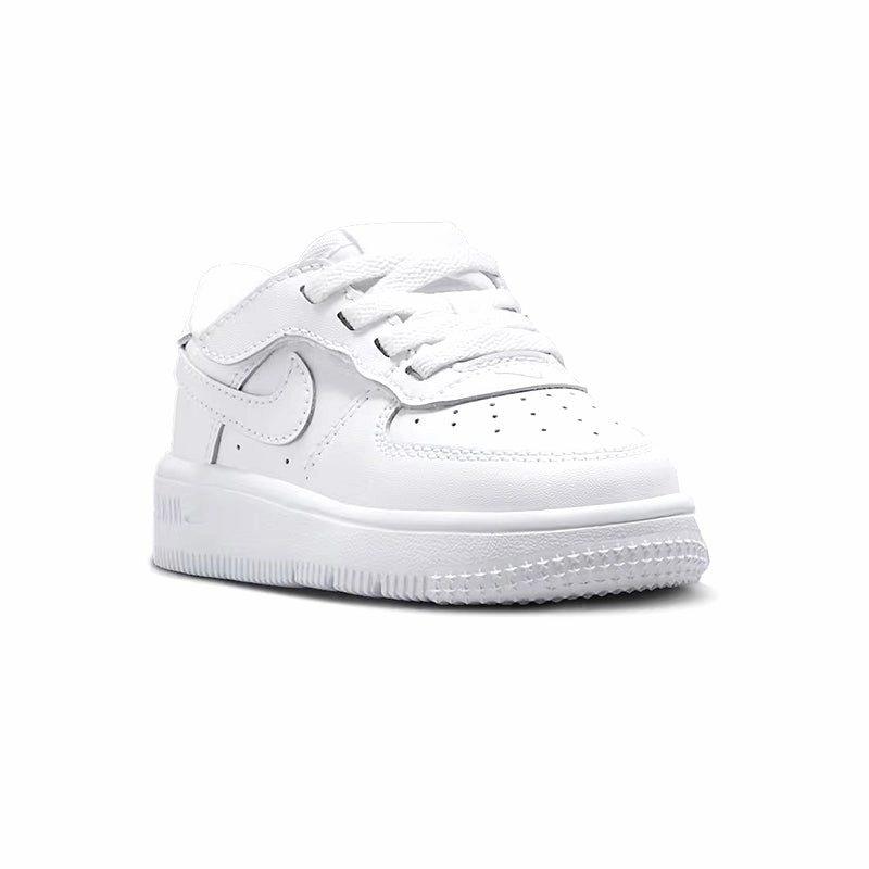 Kid's Toddler Force 1 Low EasyOn White/White/White Nike Shoes New
