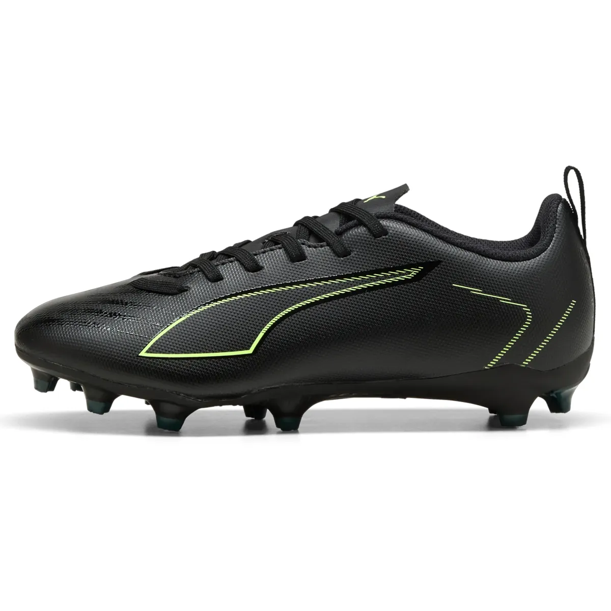 1950 Soccer Cleats Puma Ultra 6 Play FG/AG JR Football Boots - Youth - Black/Fizzy Light/Green