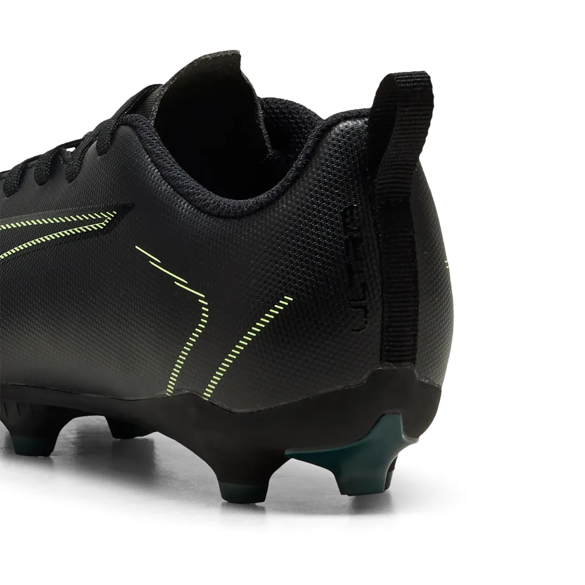 Brazilian Soccer Cleats Puma Ultra 6 Play FG/AG JR Football Boots - Youth - Black/Fizzy Light/Green
