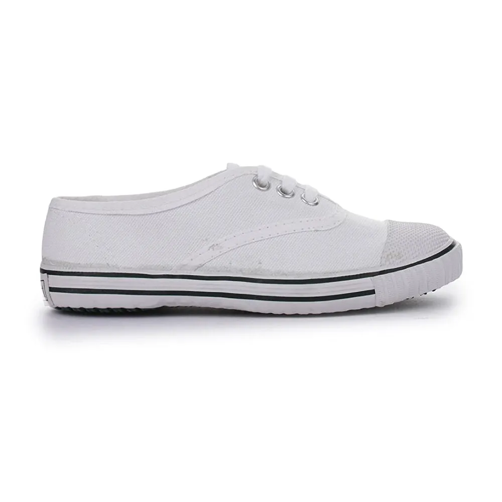 Prefect (White) Lacing PT School Shoes For Kids SKOOLTENIS By Liberty Racing Casual Shoes