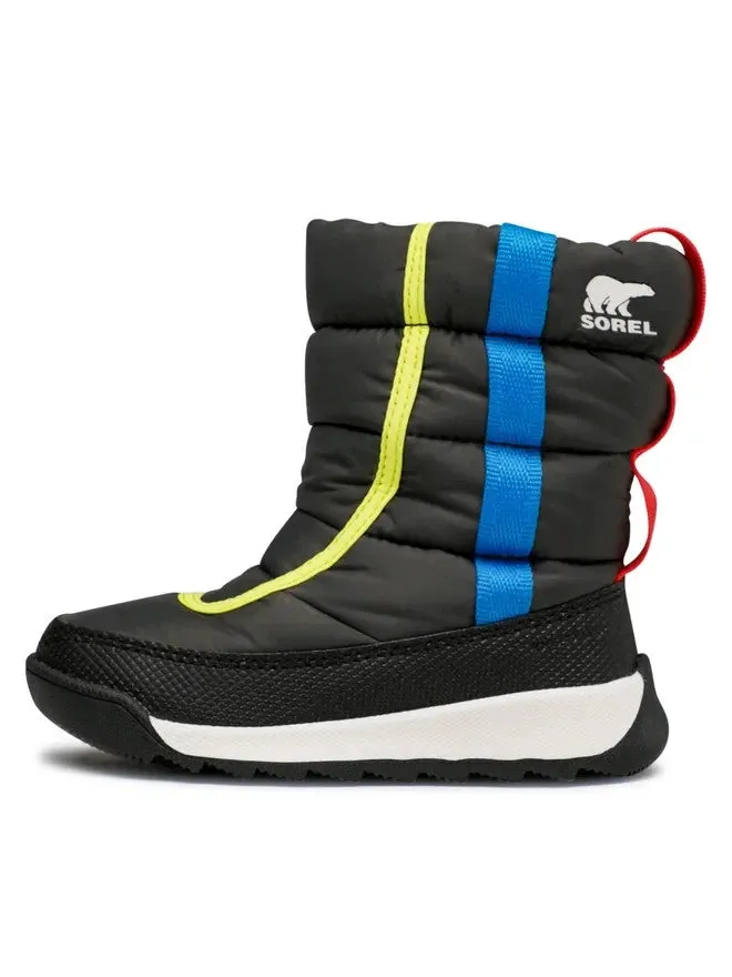 Sorel Whitney II Puffy NC3873-093 Kids Black Slip-On Puffer Boots VER109 Metatarsal Work Boots