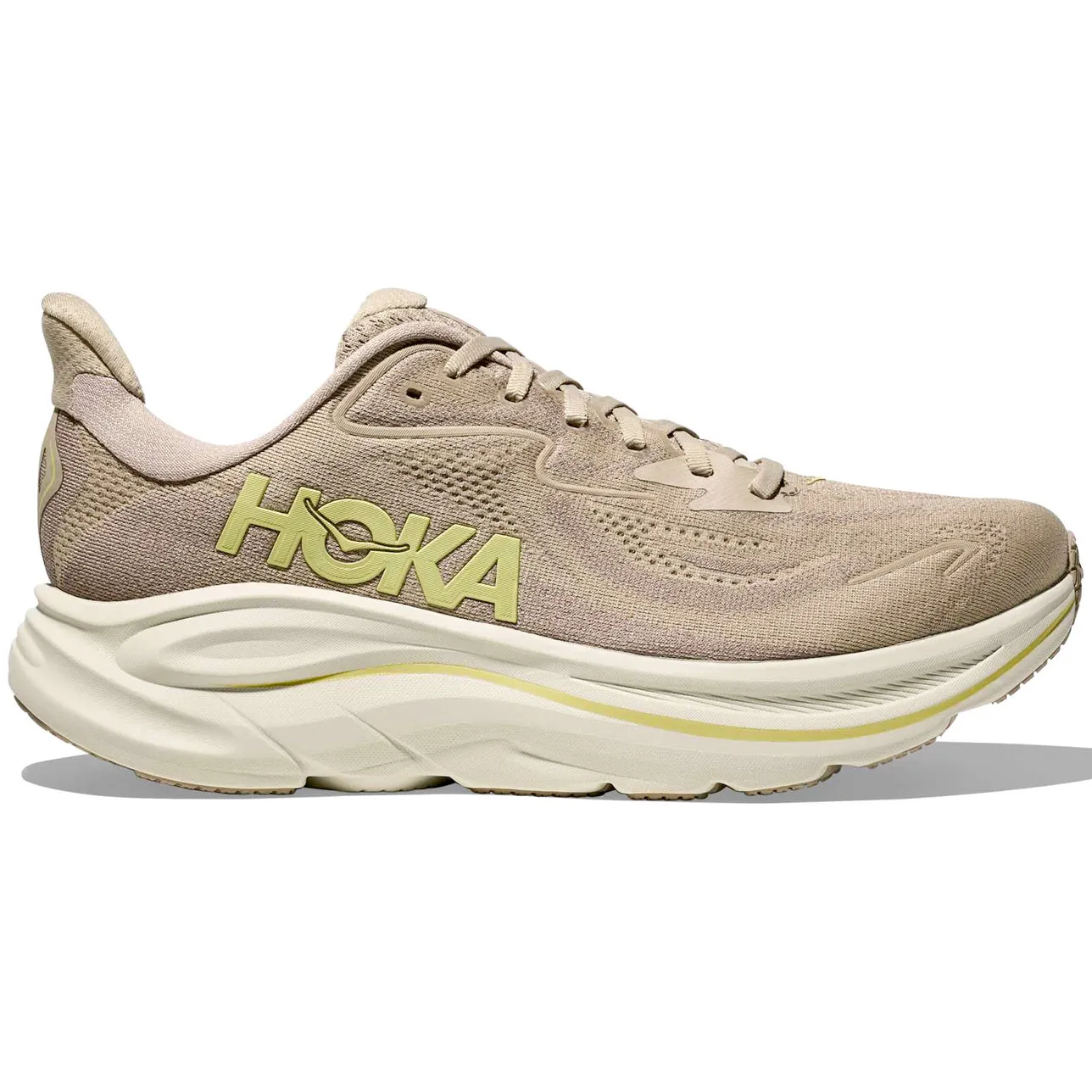 Men's Clifton 10 Running Shoes Raw Linen / Stone Best Shoes For Running Reddit