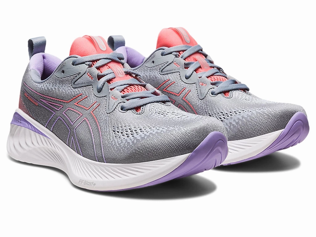 On Strength Training Shoes Asics Womens Gel Cumulus 25 Wide- Sheet Rock/Papya (1012B439-020)