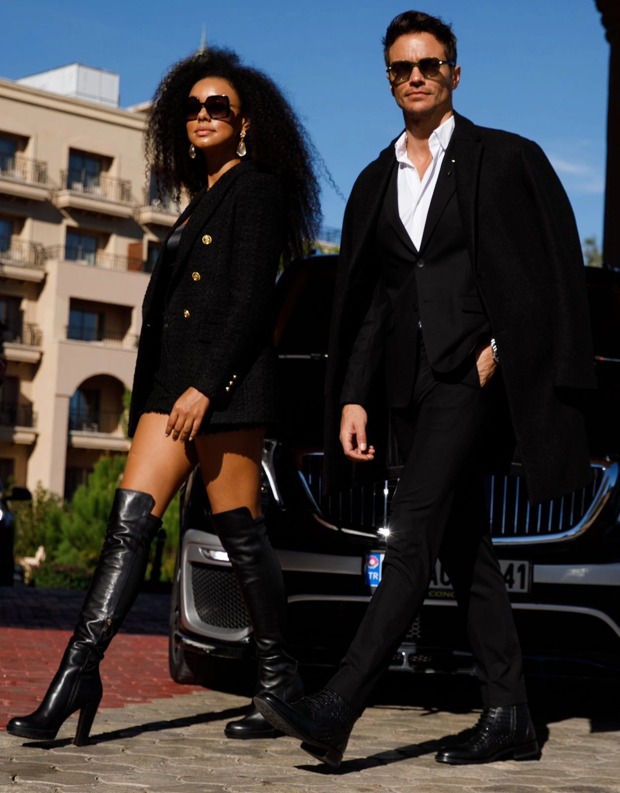 The Sao Paulo Black Leather Knee High Platform Heel Women Boot Rain Wedge Boots