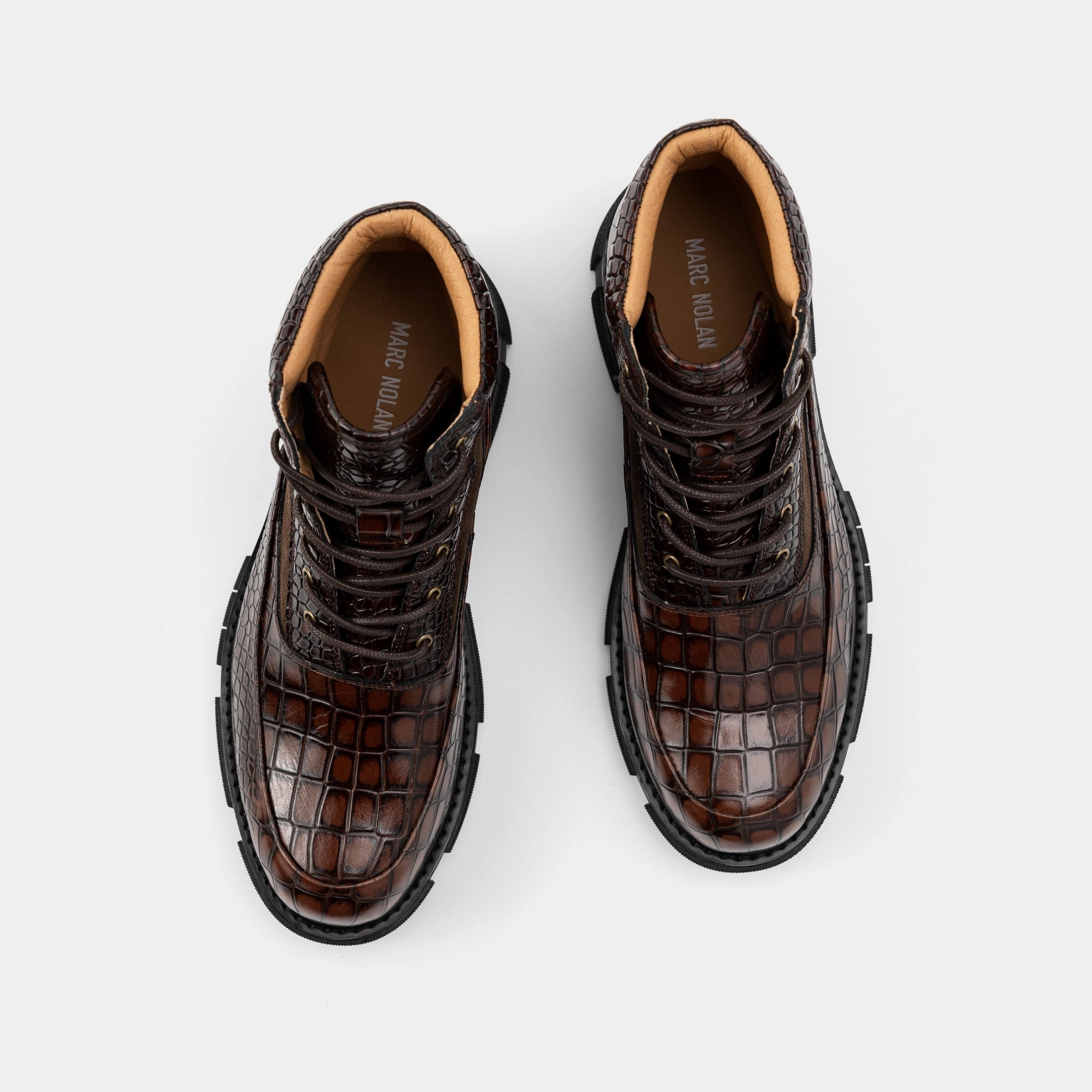 Otis Brown Crocskin Leather Combat Boots Chooka Rain Boots Reviews