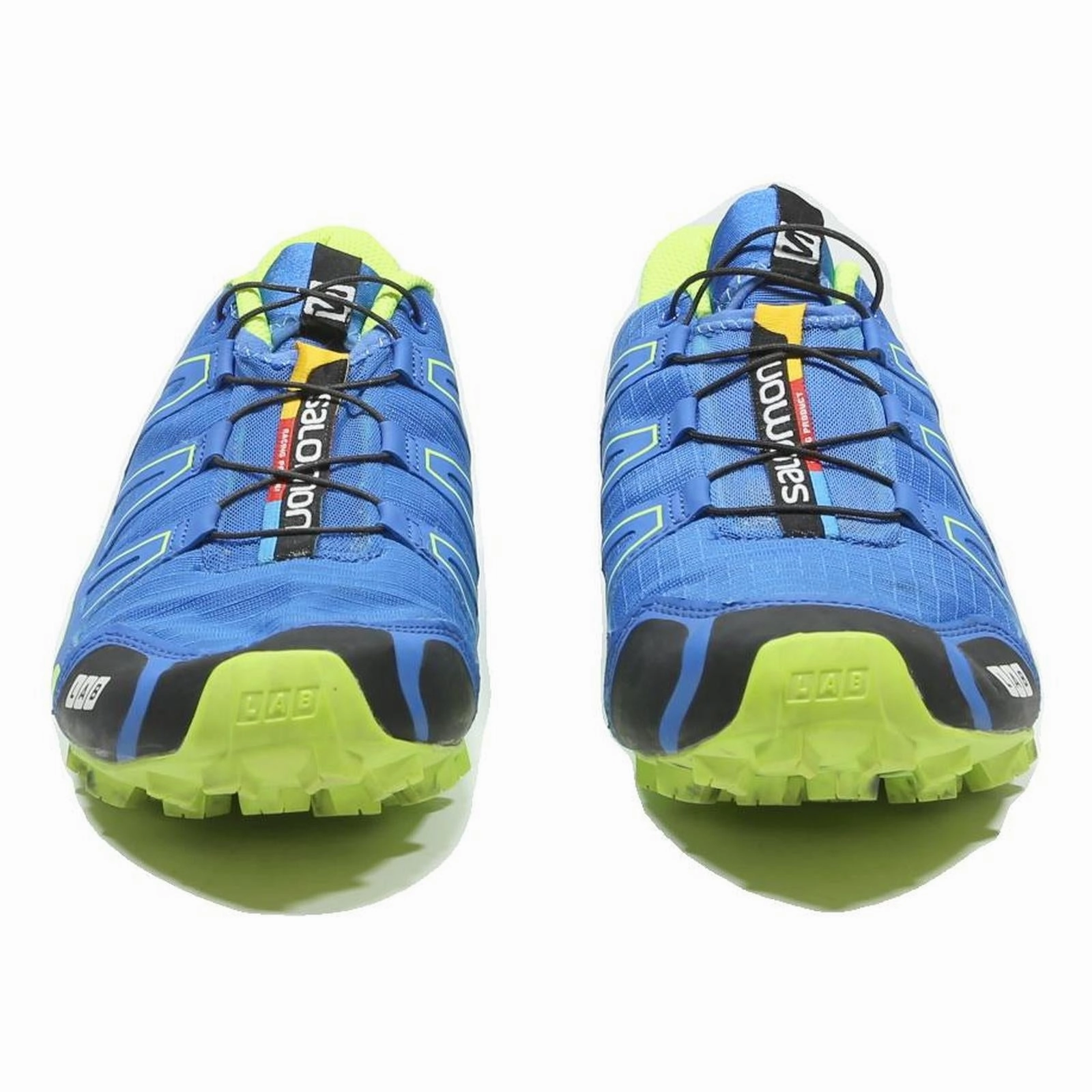 SALOMON S Lab Mens Low Top Trainers Blue & Green Synthetic UK 9 Trail Running Ua Trail Shoes