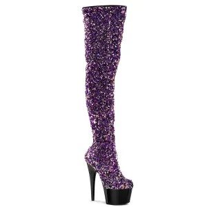 7 Inch Heel ADORE-3020 Purple Multi Sequins Sorel Snow Angel Boots